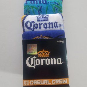 Corona beer Mens casual crew socks 6 pair new